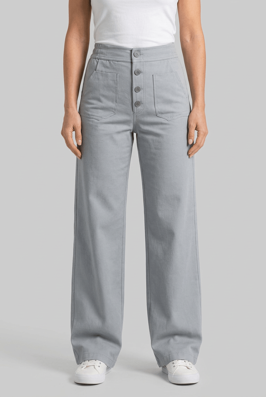 Dames Jeans met Hoge Taille | Straight Wide Leg