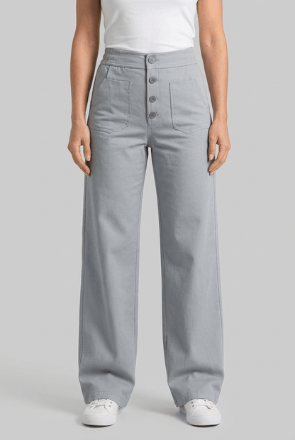 Dames Jeans met Hoge Taille | Straight Wide Leg