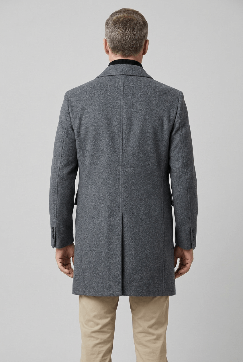Heren puffer jacket met klepzakken | Single-breasted knoopsluiting