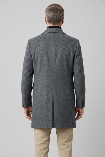 Heren puffer jacket met klepzakken | Single-breasted knoopsluiting