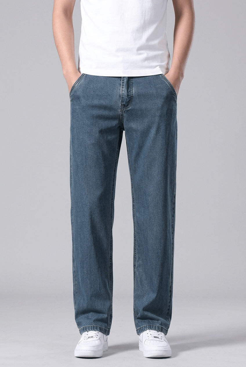 Heren Straight Leg Jeans | Wash Lived-In Look