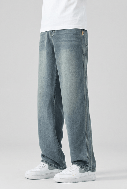 Heren Straight Leg Jeans | Washed Look