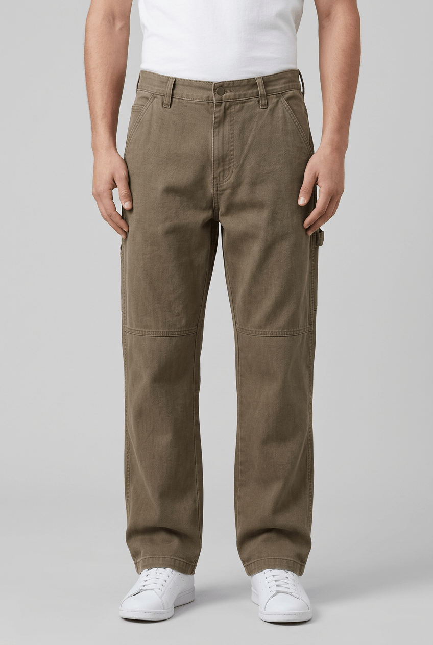 Heren Wijde Jeans | Elastische Taille & Paneelnaden