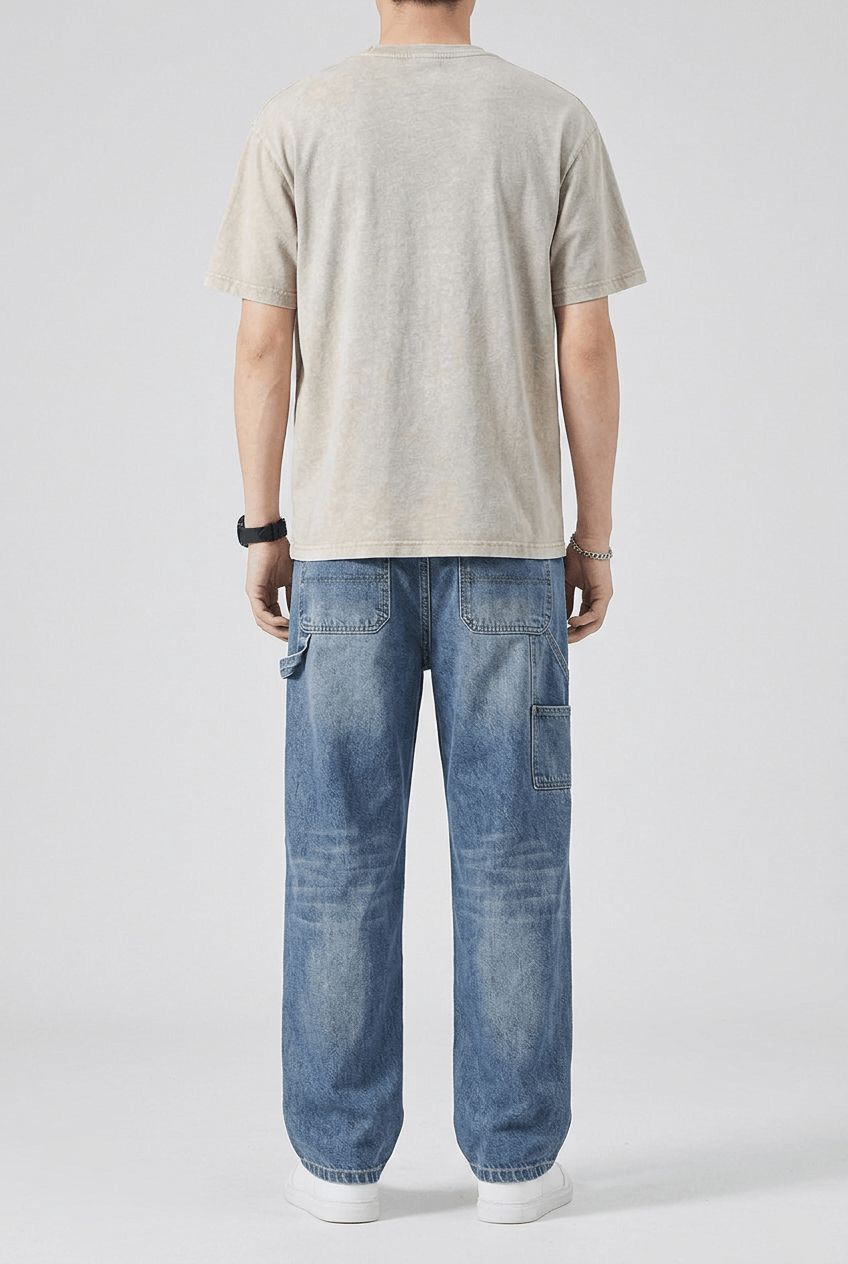 Heren Straight Leg Jeans | Washed Look