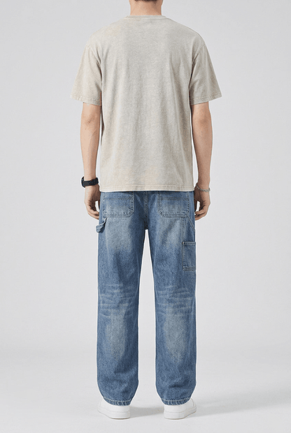 Heren Straight Leg Jeans | Washed Look