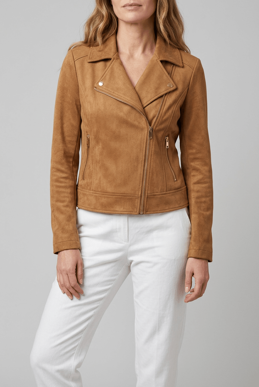 Dames Jas | Bikerjack & Asymmetrische Rits