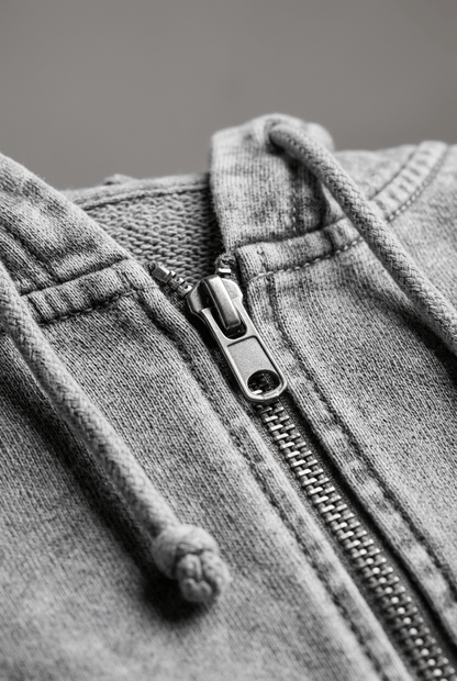Dames Hoodie | Volledige Rits & Gewassen Look