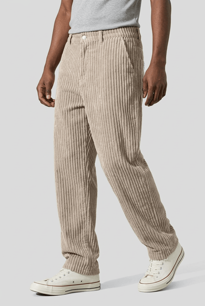 Heren Corduroy Broek | Brede Rib & Rechte Pijp