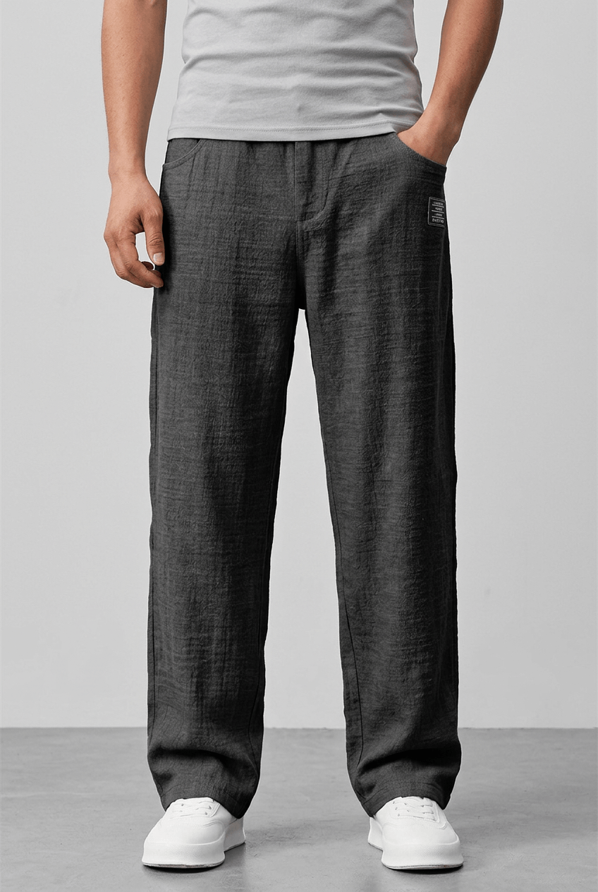 Heren Zomerbroek | Wijde Pijpen & Elastische Tailleband