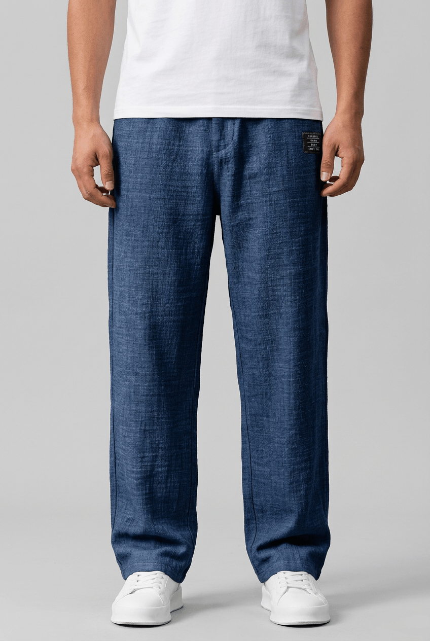 Heren Zomerbroek | Wijde Pijpen & Elastische Tailleband