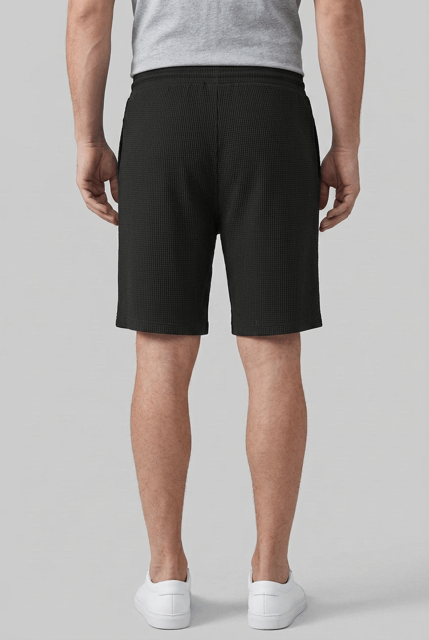 Heren Korte Broek | Wafelstructuur & Elastische Taille