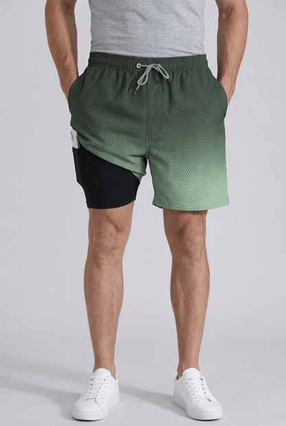 Zwembroek Heren | Sneldrogend, Trekkoord & Ingebouwde Short