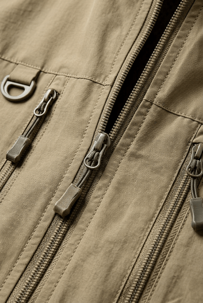 Heren Waterdichte Outdoor Jas | Capuchon & Meerdere Ritszakken