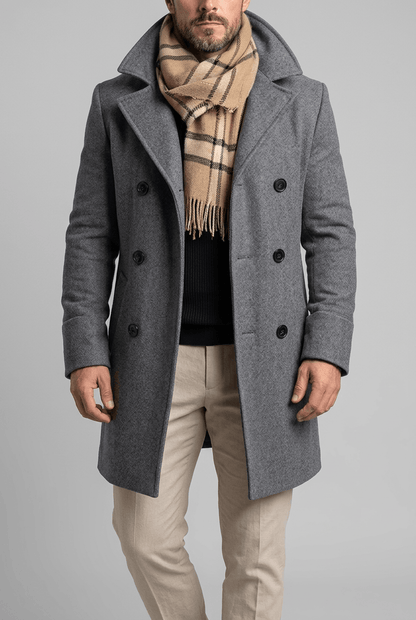 Lange Winterjas Heren | Dubbele Knopenrij & Lang Model
