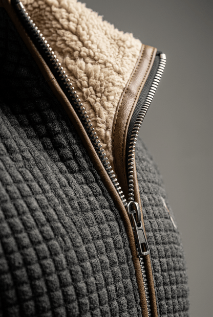 Heren Vest met Capuchon | Gewatteerd Ruitstiksel