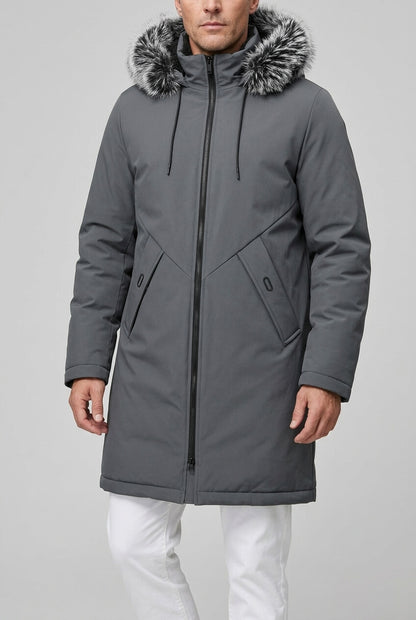 Heren Parka Winterjas met Capuchon | Ritssluiting & Zakken
