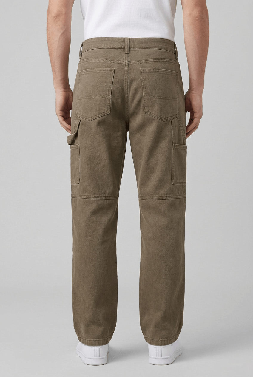Heren Wijde Jeans | Elastische Taille & Paneelnaden