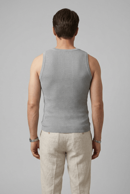 Tanktop Heren | Geribbeld met Ronde Hals & Slim Fit
