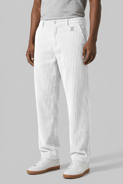Heren Corduroy Broek | Brede Rib & Rechte Pijp