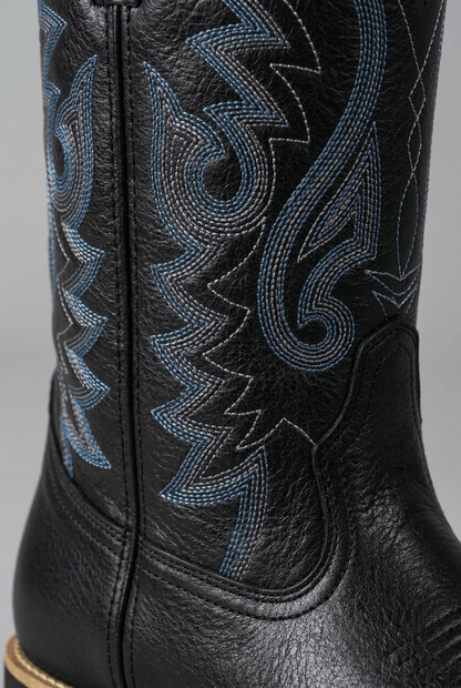 Dames laarzen blokhak | Geborduurd paisley motief