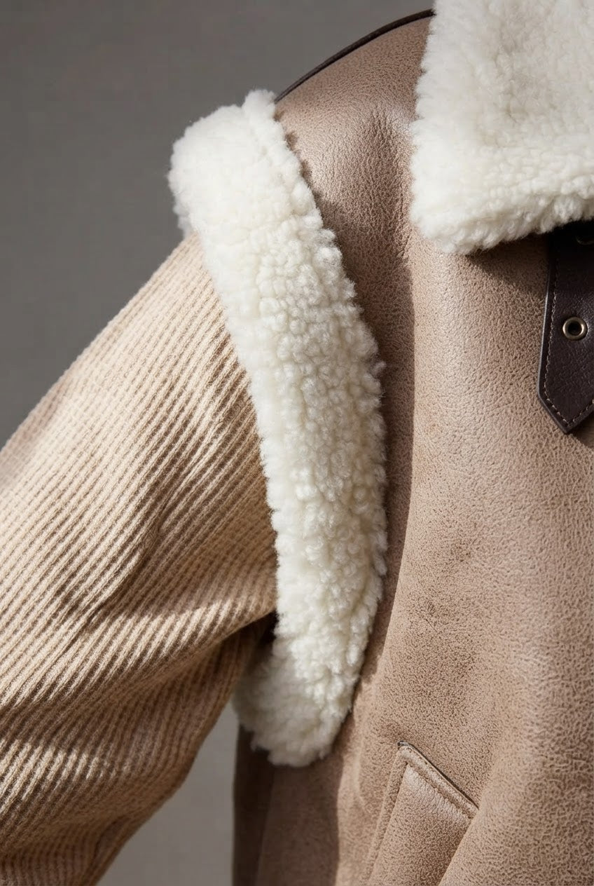 Dames vest mouwloos | Teddy-look kraag & ritssluiting