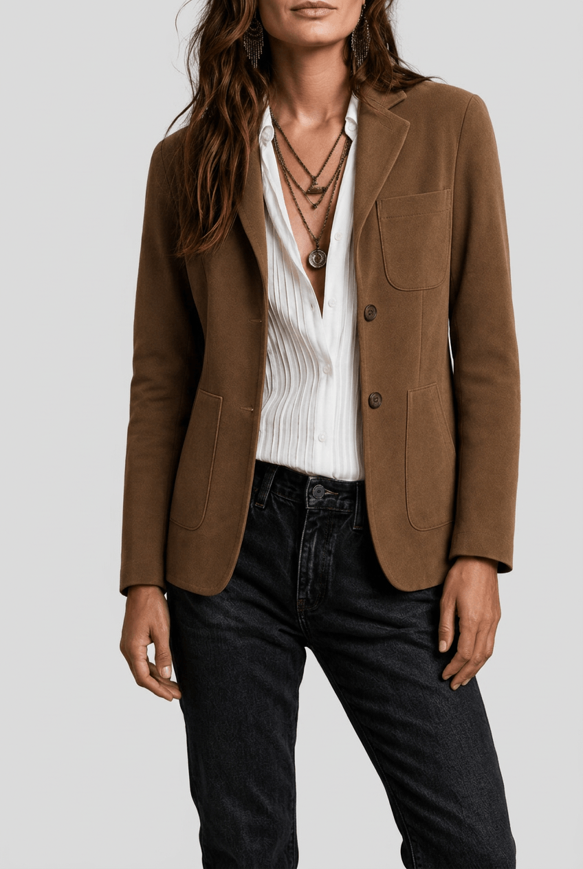 Dames Getailleerde Blazer | Puntkraag & Opgezette Zakken