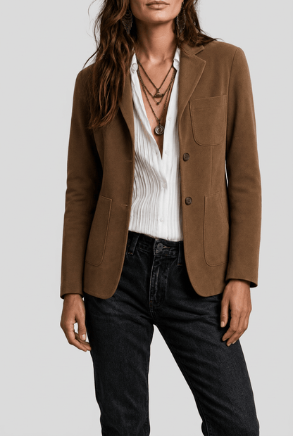 Dames Getailleerde Blazer | Puntkraag & Opgezette Zakken