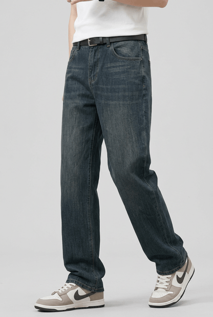 Heren Straight Leg Jeans | Washed Look