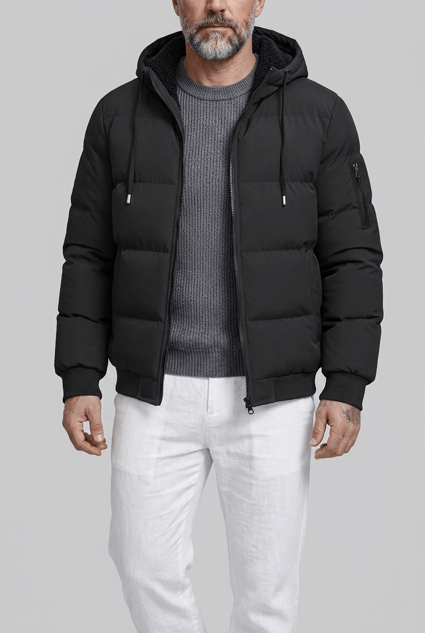 Heren Gewatteerde Puffer Winterjas | Capuchon & ritszakken