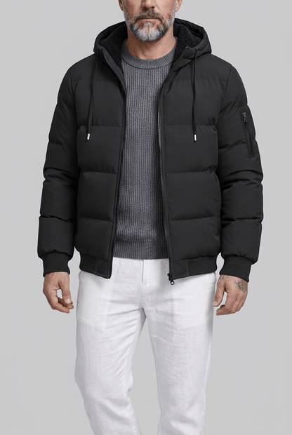 Heren Gewatteerde Puffer Winterjas | Capuchon & ritszakken