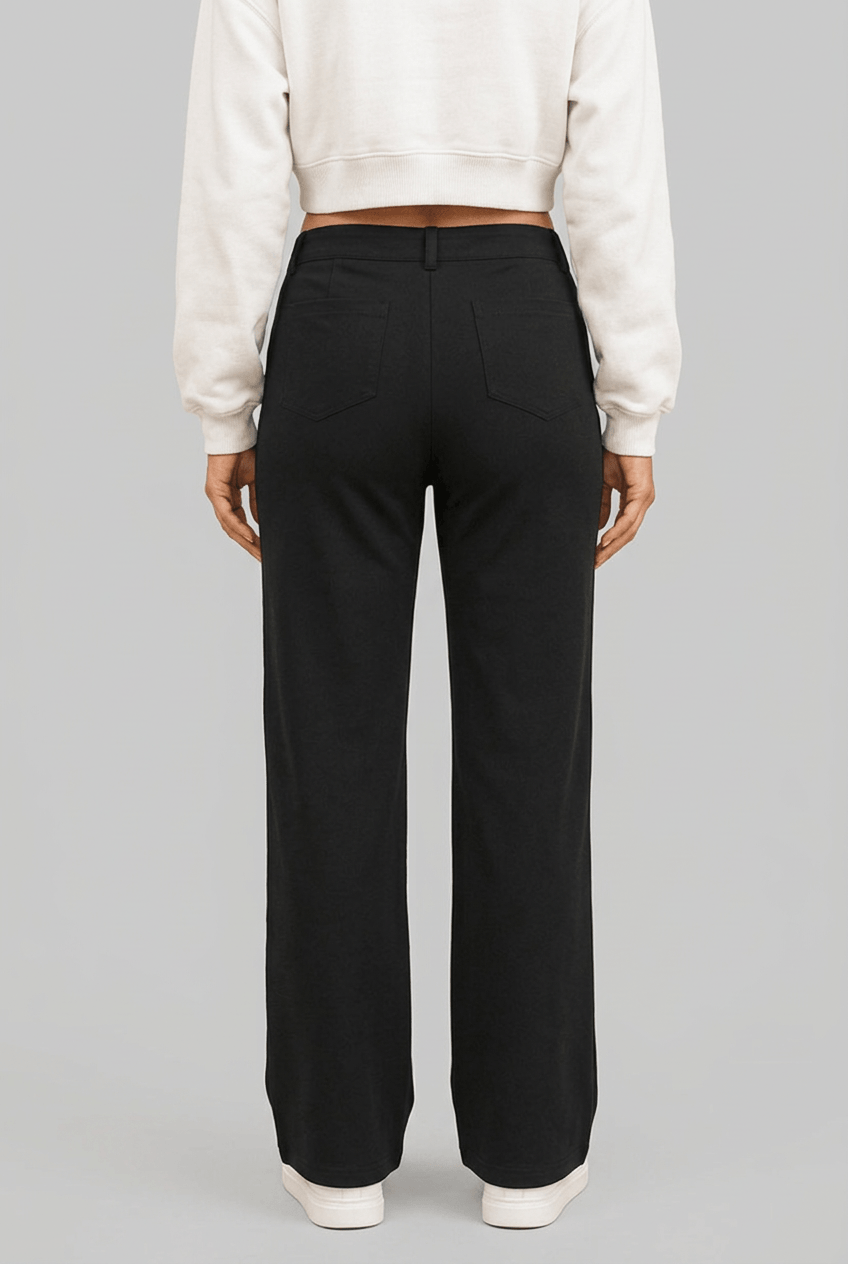 Dames Jeans met Hoge Taille | Straight Wide Leg