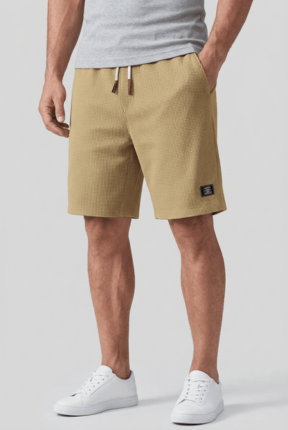 Heren Korte Broek | Wafelstructuur & Elastische Taille