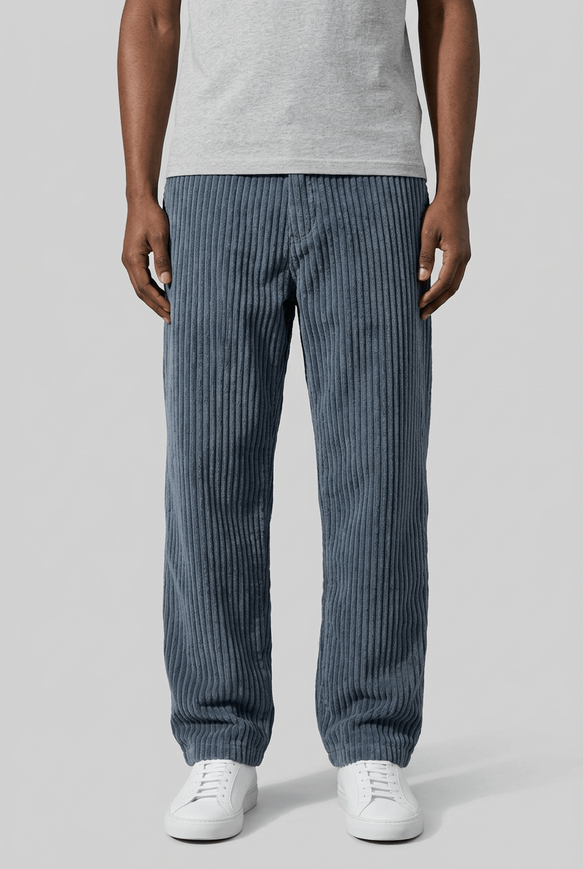 Heren Corduroy Broek | Brede Rib & Rechte Pijp