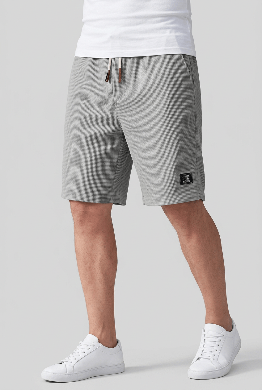 Heren Korte Broek | Wafelstructuur & Elastische Taille
