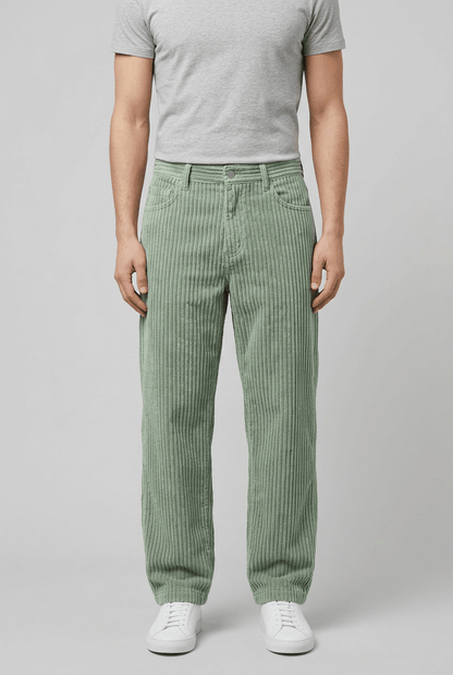 Heren Corduroy Broek | Brede Rib & Rechte Pijp