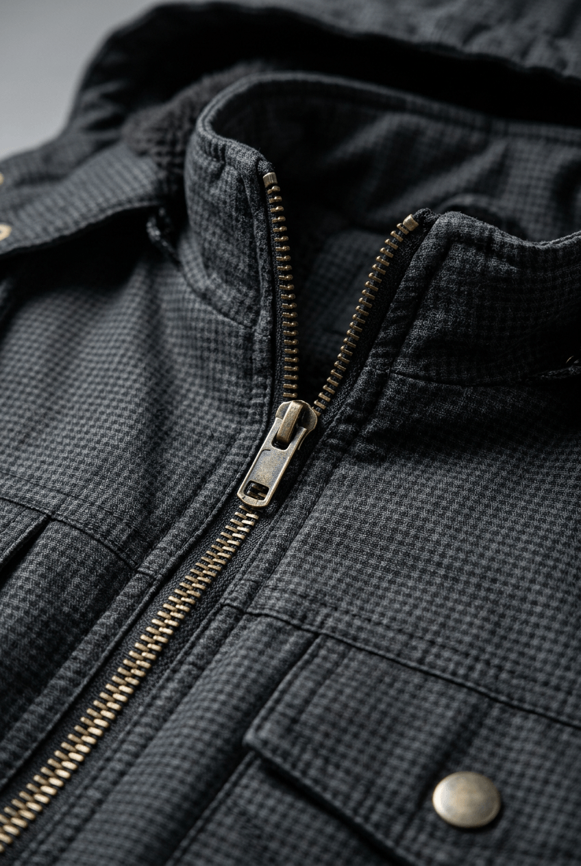 Heren Winterjas met Capuchon | Verdekte rits & Mouwzak
