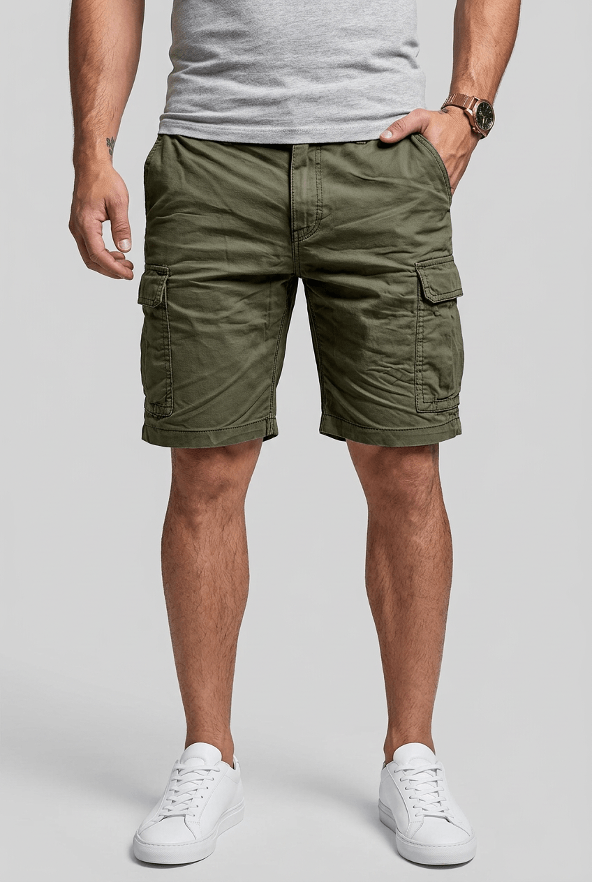 Heren Korte Broek Cargo | Zijzakken & Riemlussen