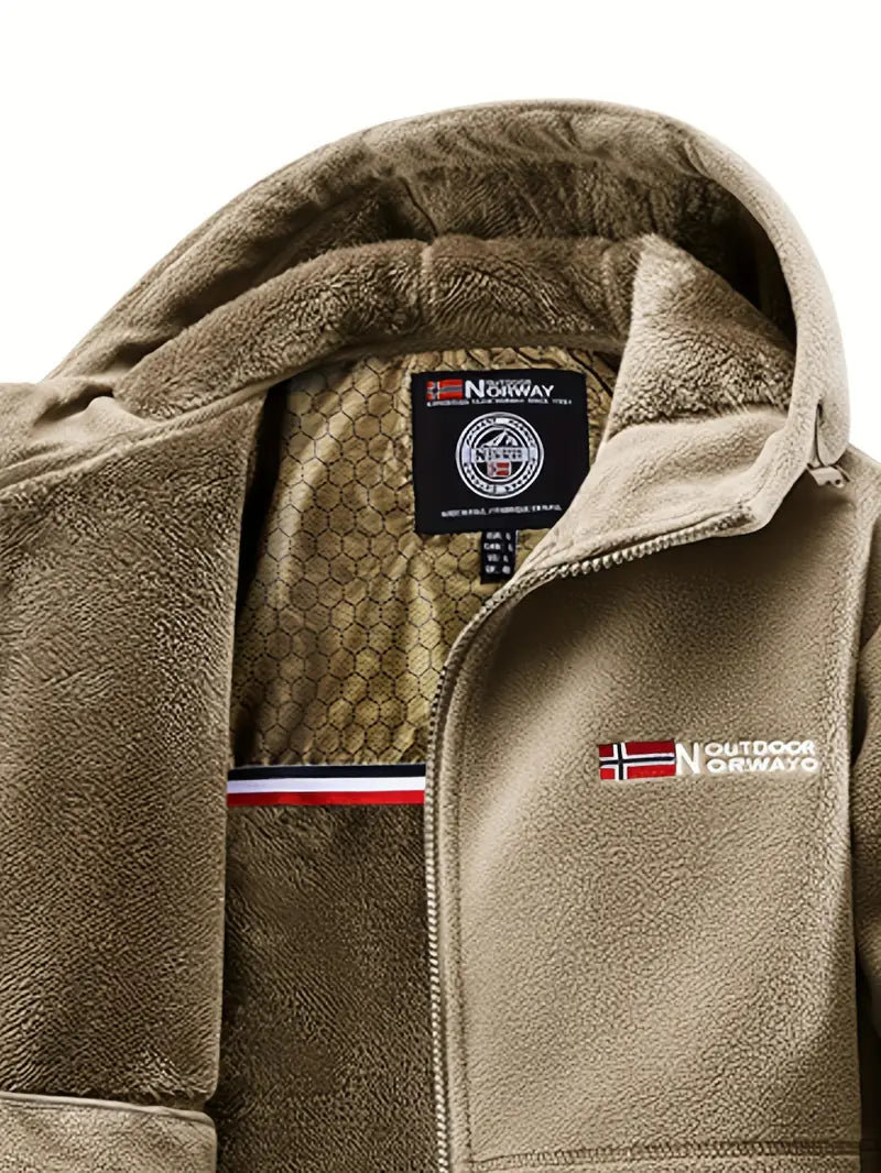 Heren Winterjas | Fleece Look met Capuchon