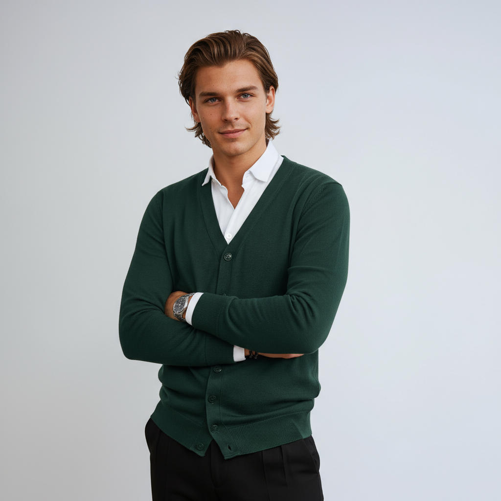 Tinho Vest Heren | V-Hals & Knoopsluiting