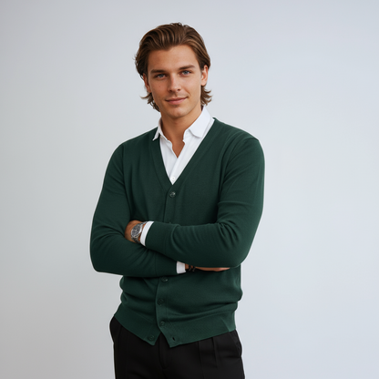 Tinho Vest Heren | V-Hals & Knoopsluiting