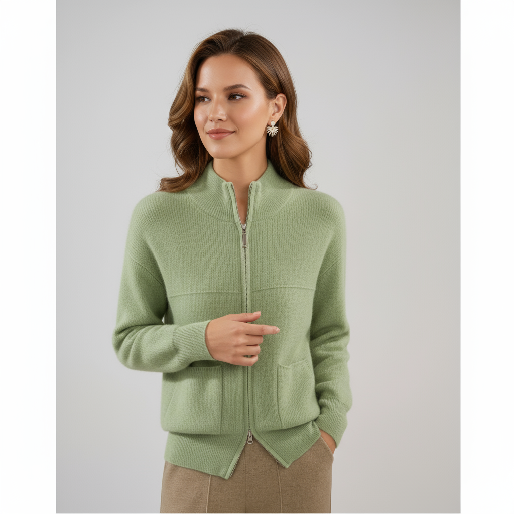 Vest Dames Merino Wol | Zakken & Ritssluiting