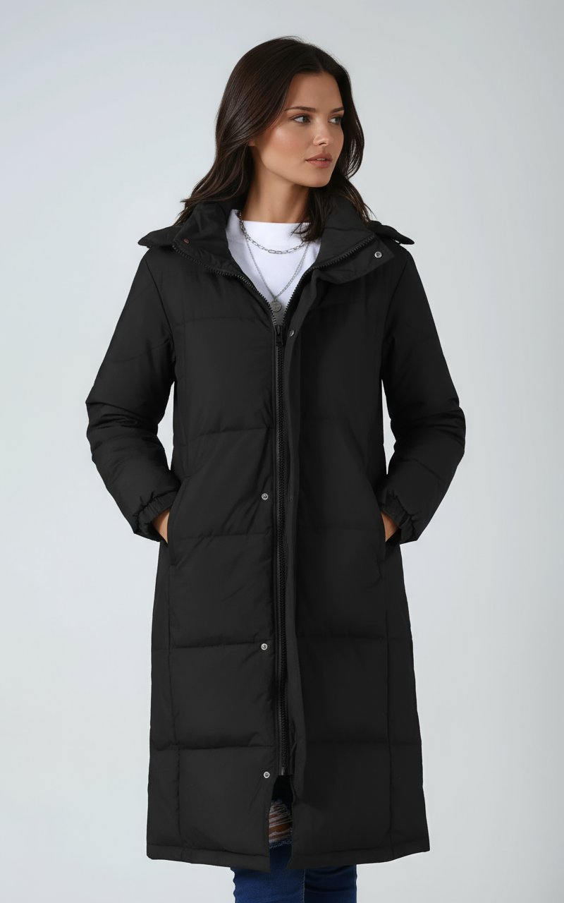 Lange Winterjas Dames | Capuchon & Gewatteerd