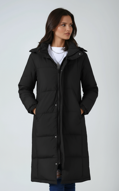 Lange Winterjas Dames | Capuchon & Gewatteerd
