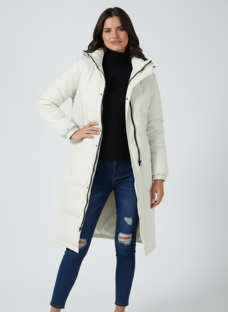Lange Winterjas Dames | Capuchon & Gewatteerd