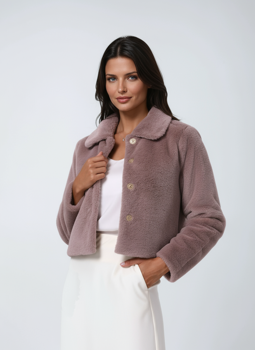 Lucy Dames Faux Fur Jas