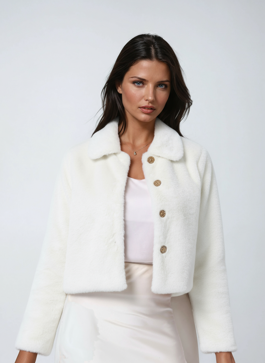 Lucy Dames Faux Fur Jas
