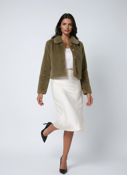 Lucy Dames Faux Fur Jas