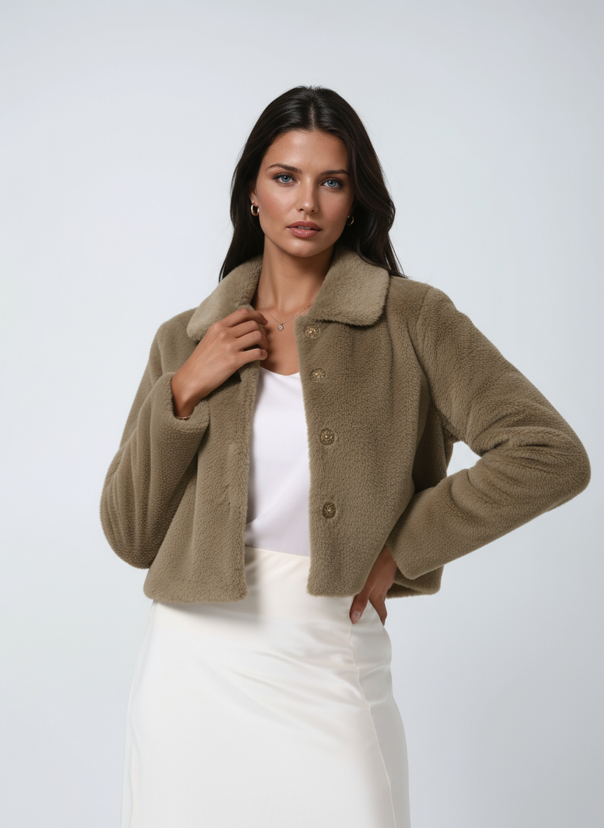 Lucy Dames Faux Fur Jas