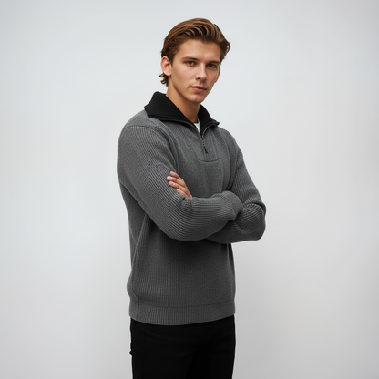 Heren Trui | Half-Zip & Kraag