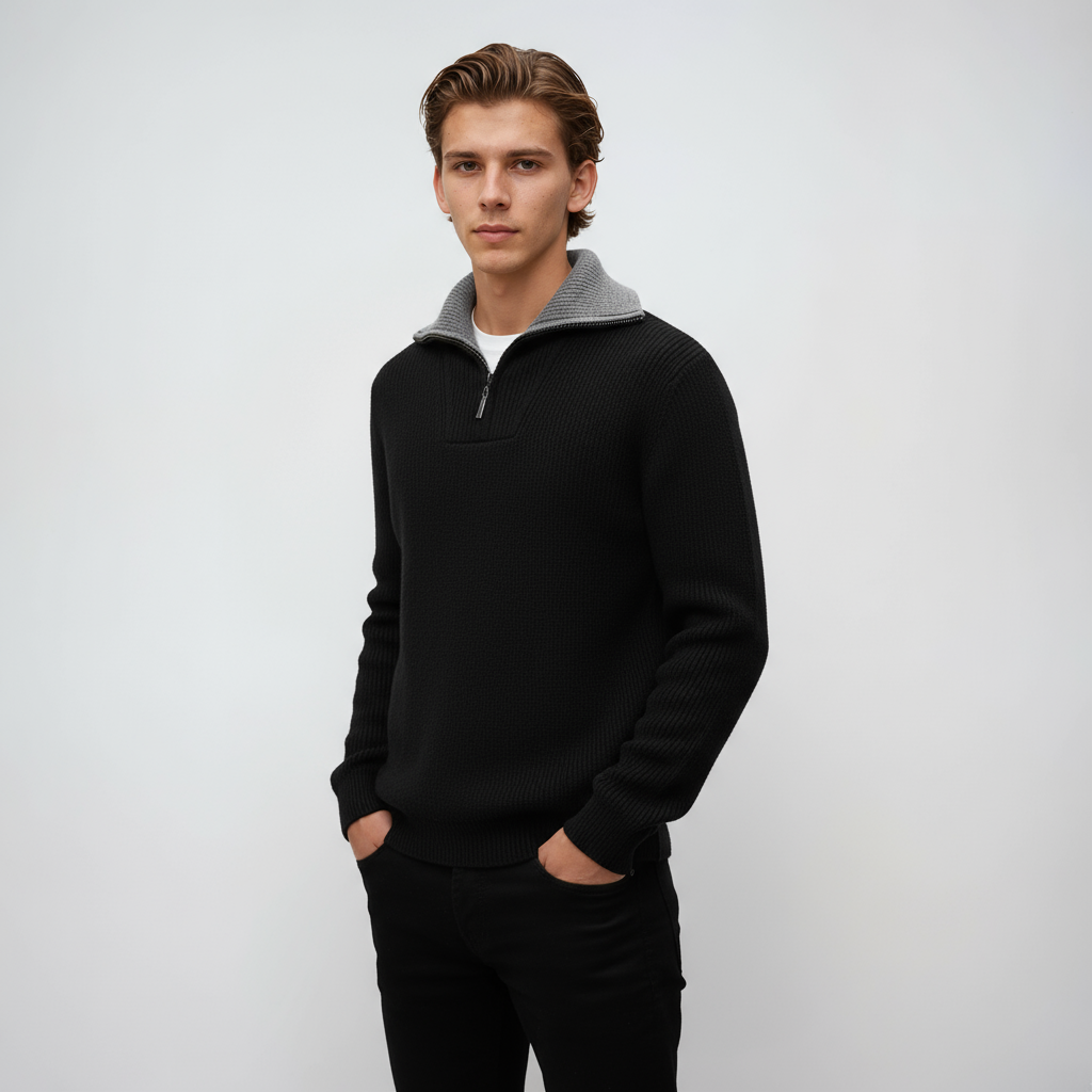 Heren Trui | Half-Zip & Kraag